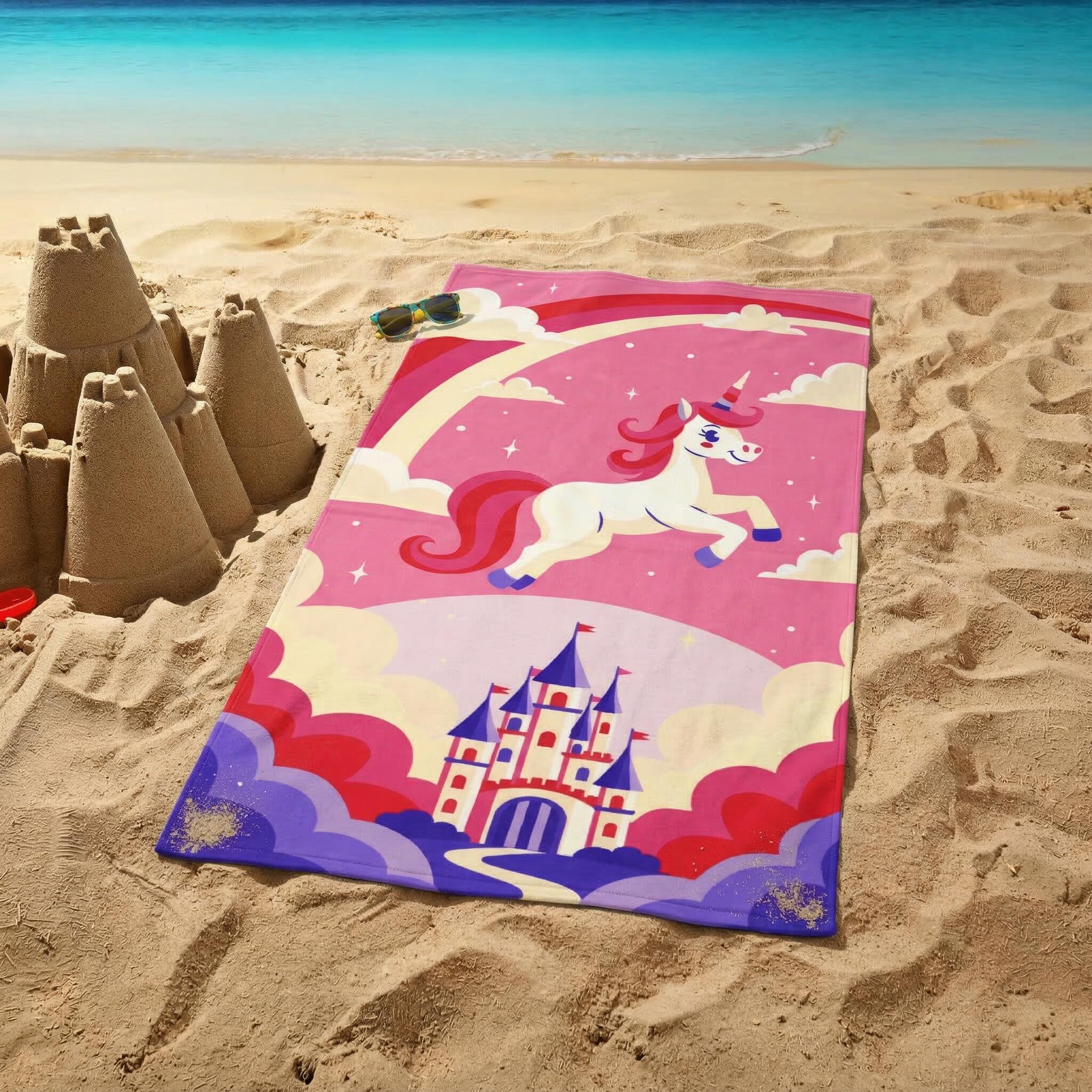 Telo mare in microfibra per bambini - Fata - 70x140 cm - 220 g/m² 3/3