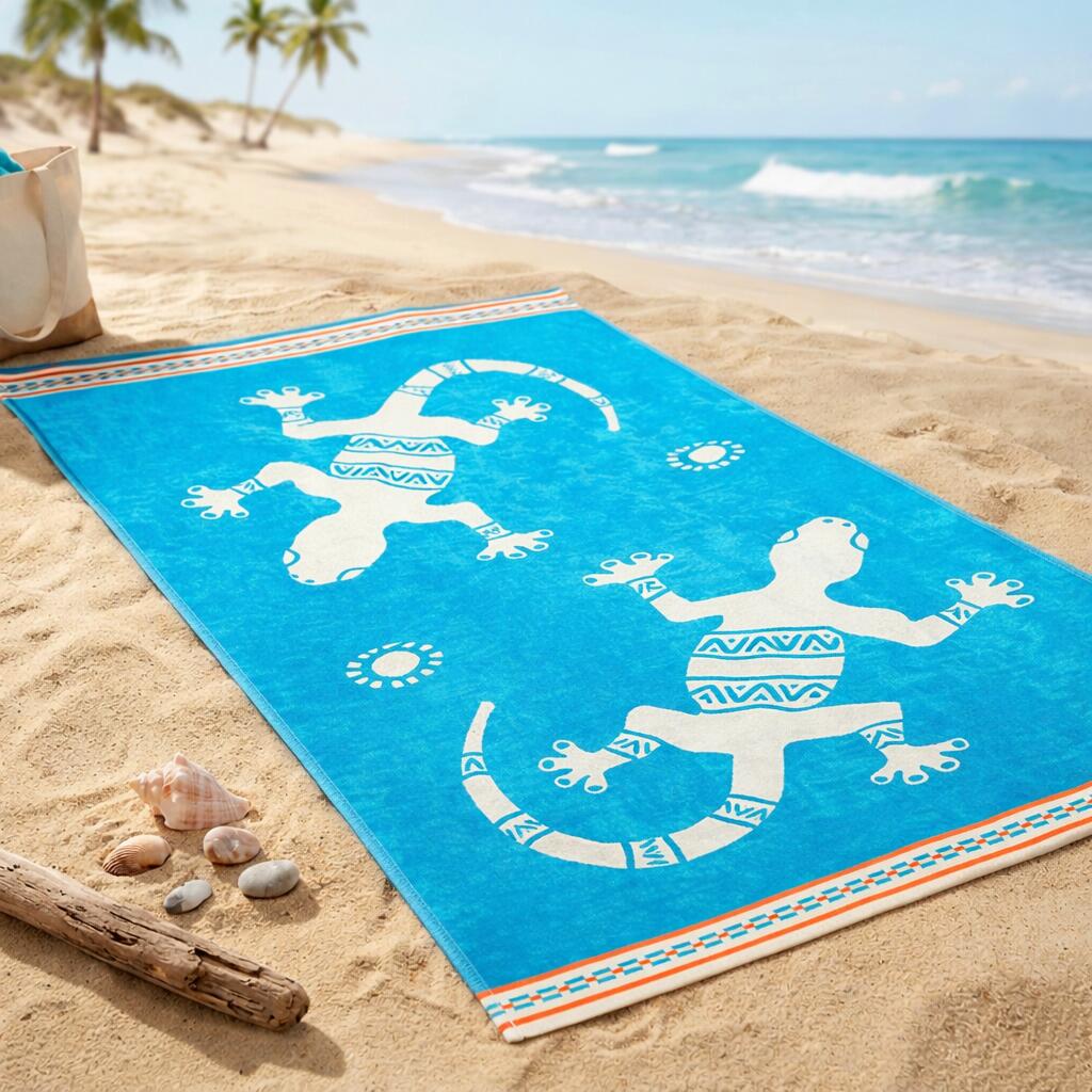 Telo mare in spugna velour Jacquard - Ibo - 100x175 cm - 470 g/m² 3/3
