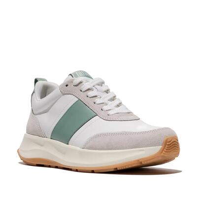 Fitflop fitflop f-mode flow sneaker - leather & suede mix urban wit mix 38
