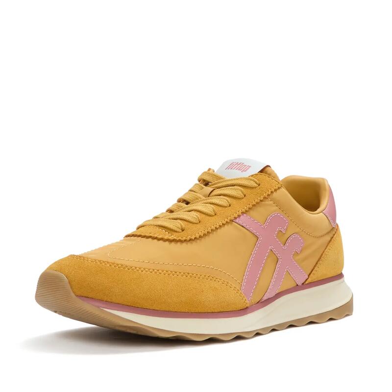 FITFLOP FitFlop Retro-Q FF Fabric/Suede Sneakers  KURKUMA 38
