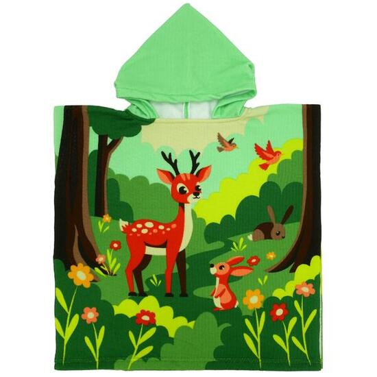Poncho de bain microfibre - Foret - 60x60cm - 220g/m²