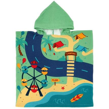 Poncho de bain microfibre - Circuit - 60x60cm - 220g/m²