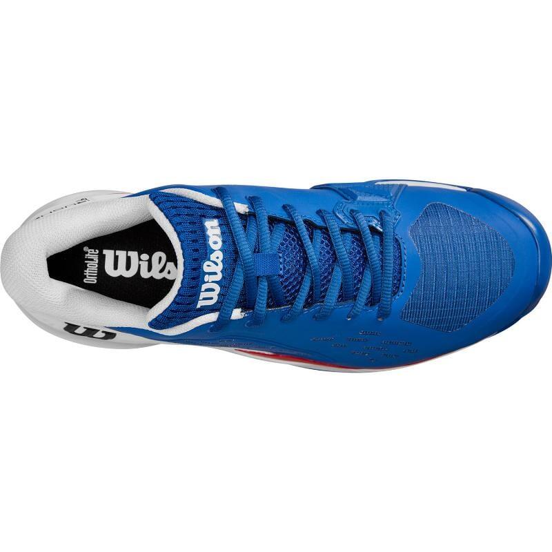 Tênis Wilson Rush Pro Ace Clay Azul Branco Vermelho 3/5