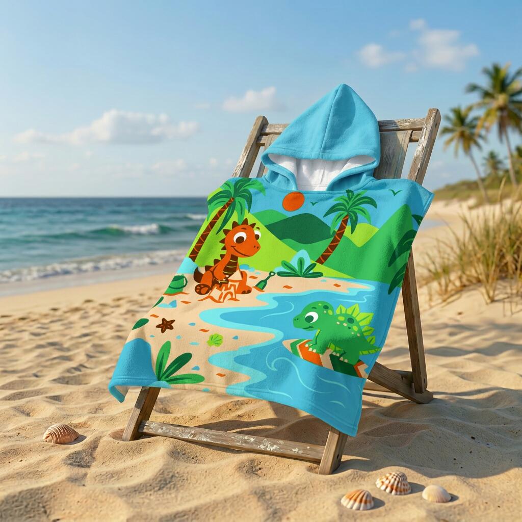 Poncho da bagno in microfibra - Babydino - 60x60 cm - 220 g/m² 3/3