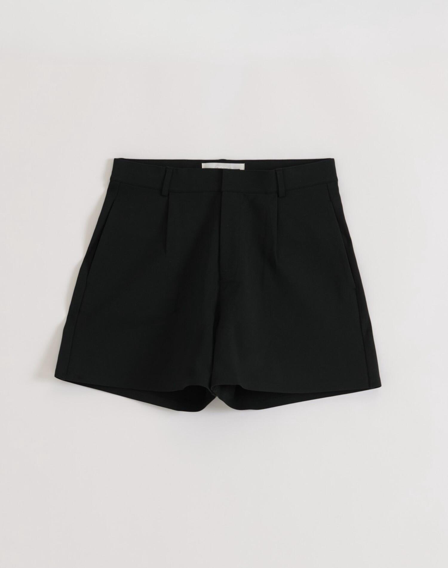 Bermudas Mujer Corte Sastre Cintura Alta Transpirable Elástico Luxe Negro 7/7