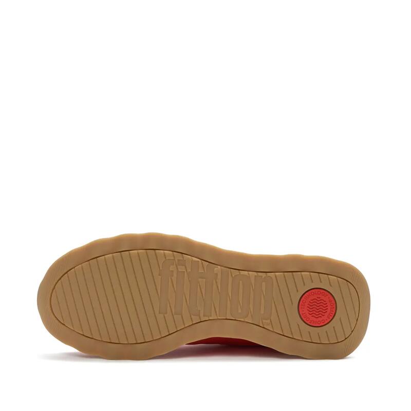 FITFLOP FitFlop Retro-Q FF Fabric/Suede Sneakers  ROOD/ROZE 40