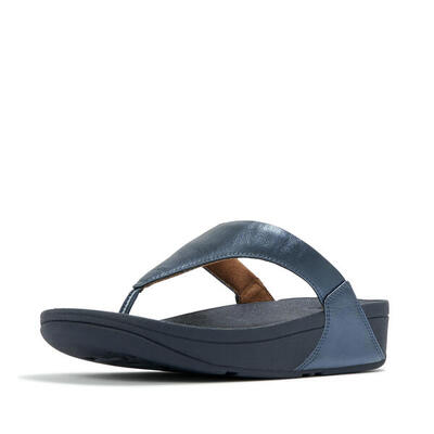 Fitflop lulu lederen teenslipper - microwobbleboard-zool technologie kurkuma 39