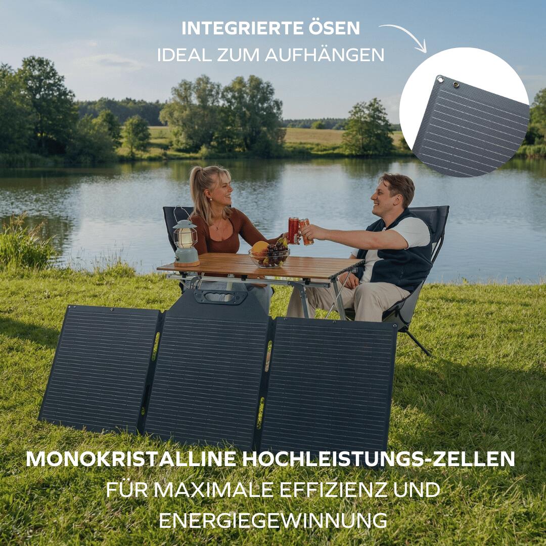 Camping Solarpanel faltbar 150W monokristallin ETFE Solar-Core 5/5