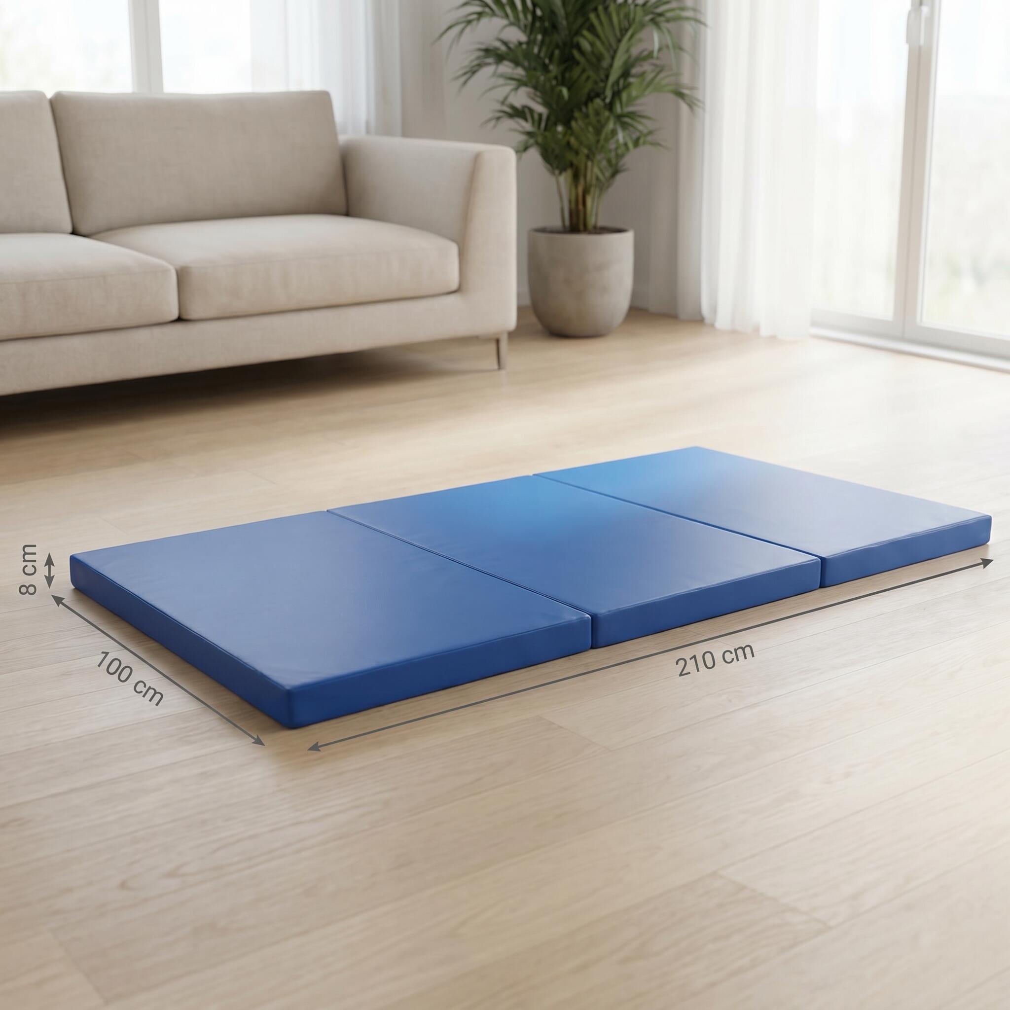 Tappetino sportivo 210 x 100 x 8 cm verde/grigio pieghevole Jeflex 7/7