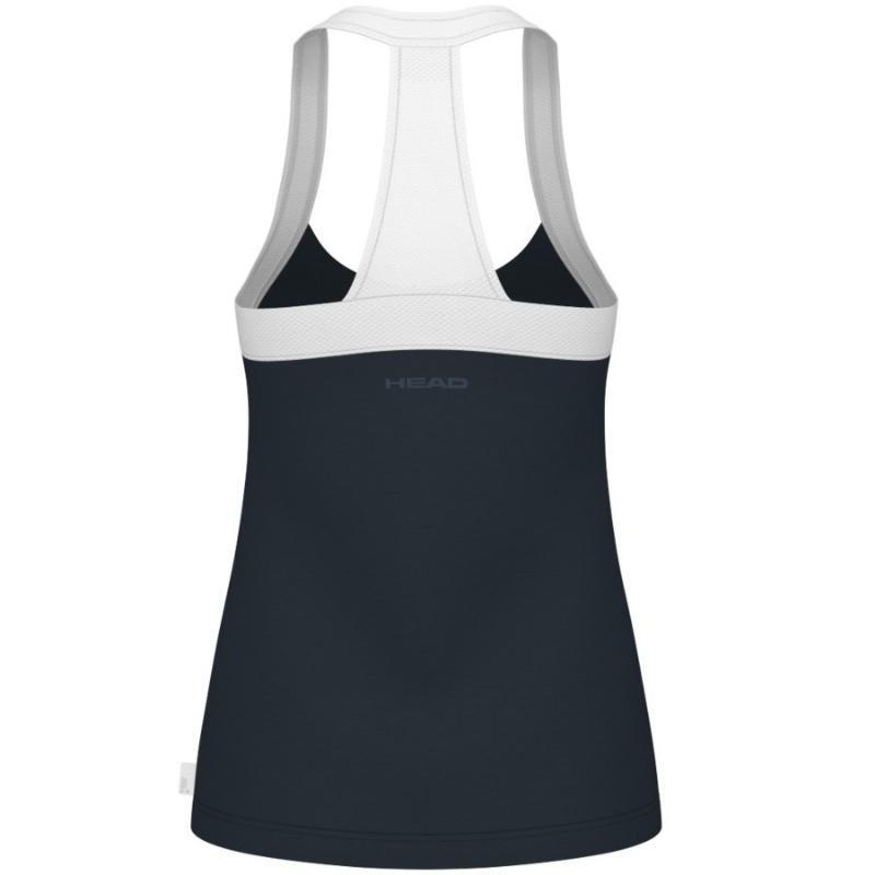 Camiseta Head Play Tech Azul Marino Blanco Mujer 2/5