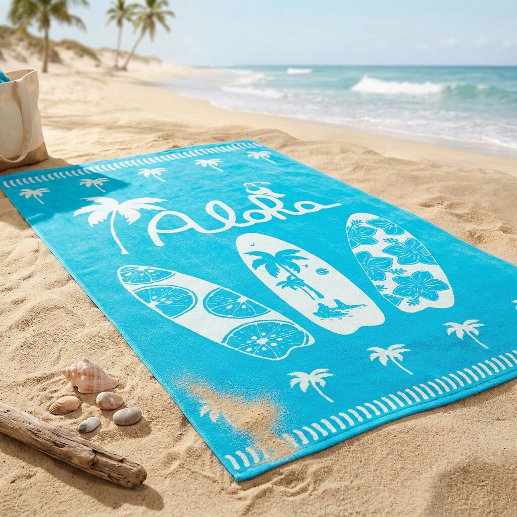 Telo mare in spugna velour Jacquard - Prima - 90x170 cm - 400 g/m² 3/3