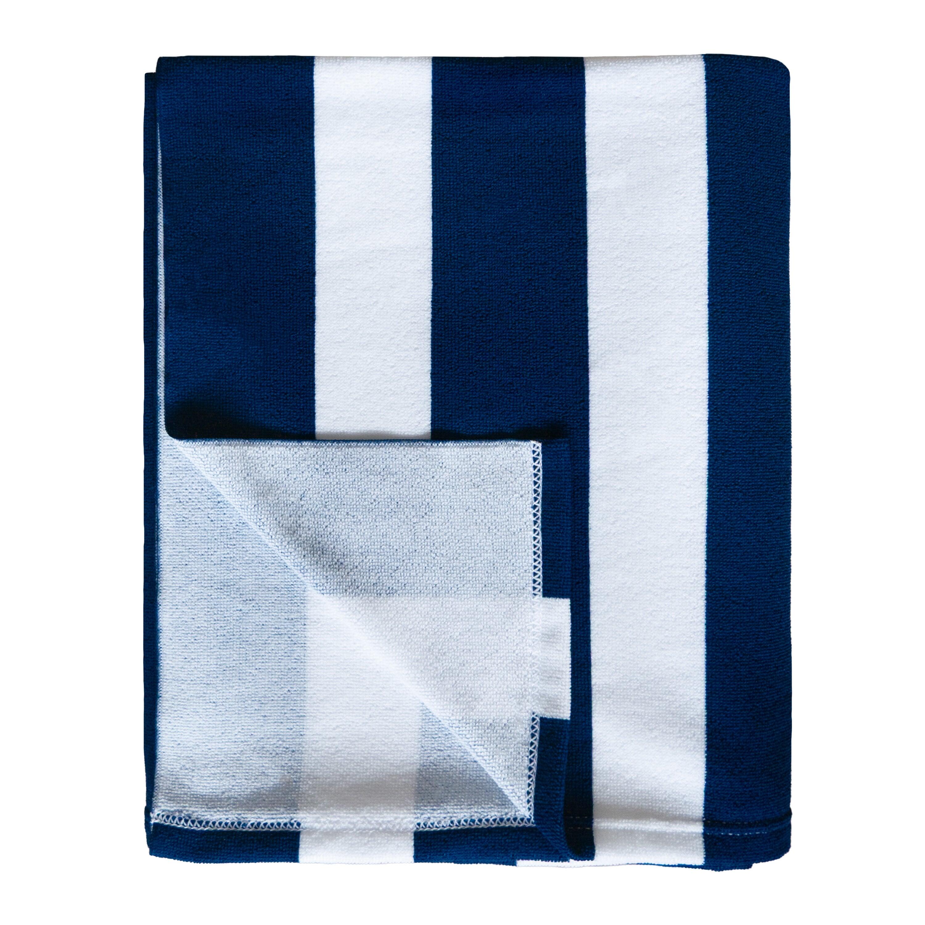 Serviette de plage XL microfibre - Rayada Marine - 140x170cm - 220g/m² 2/2