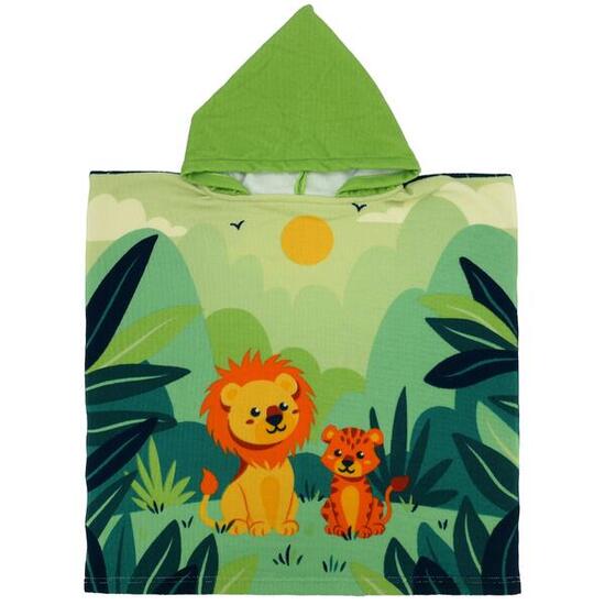 Poncho de bain microfibre - Junglia - 60x60cm - 220g/m²