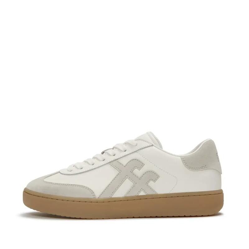 FITFLOP FitFlop The Dash T-Toe Leather/Suede Sneakers  WIT/BEIGE 40