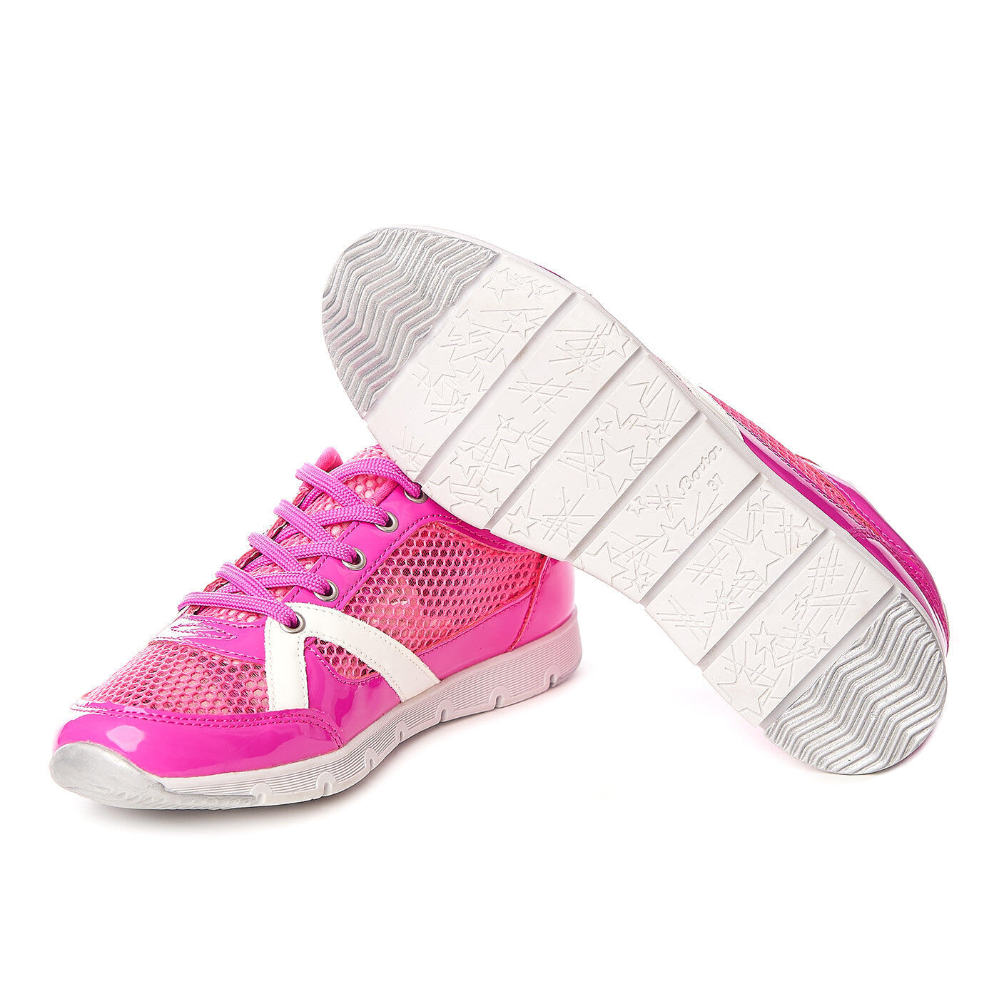 Zapatillas deportivas Bata rosa con raya blanca 2/4