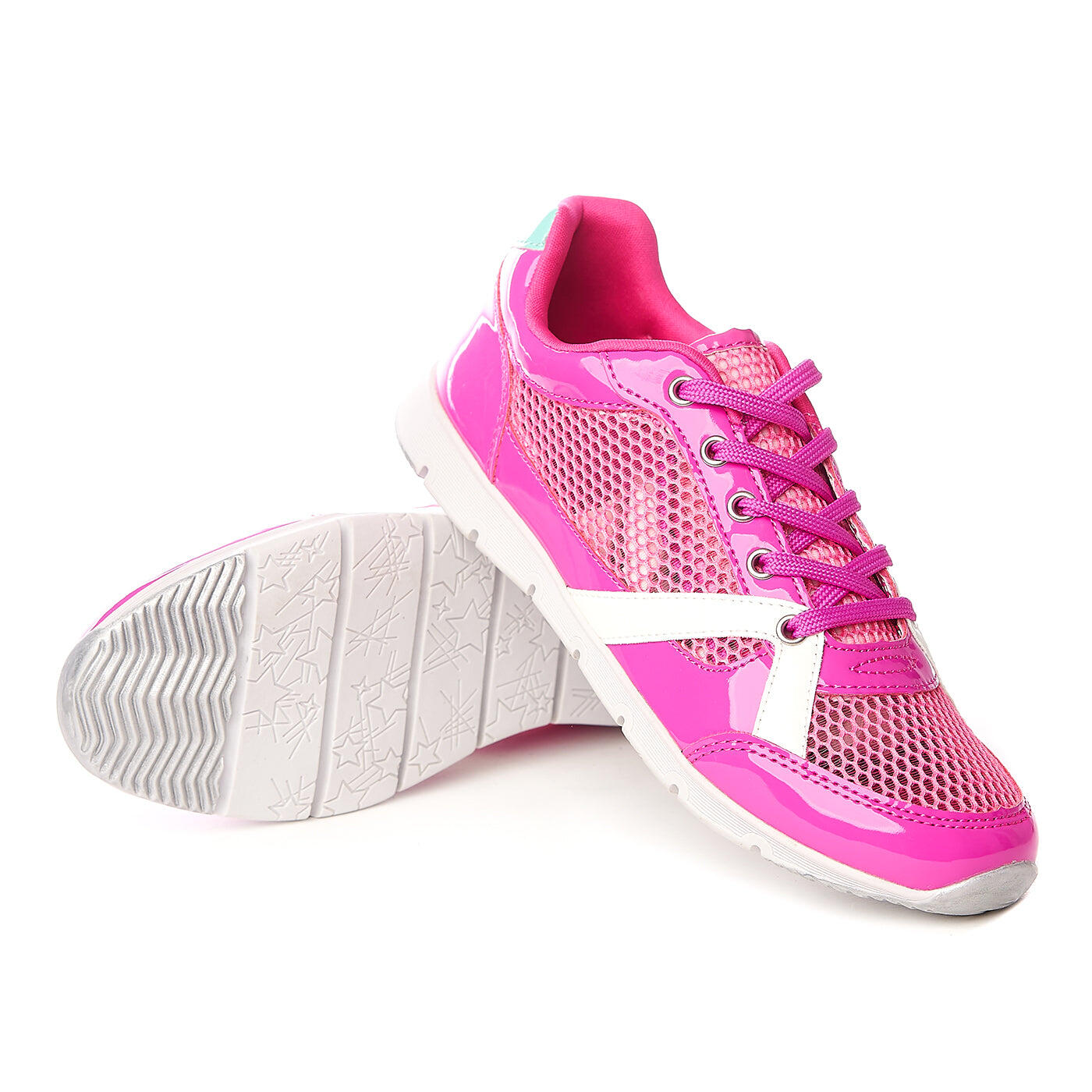 Zapatillas deportivas Bata rosa con raya blanca 4/4