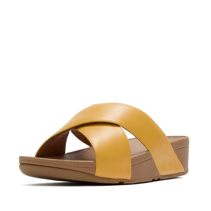 FITFLOP FitFlop Lulu Cross Slide Sandals Leather  KURKUMA 40