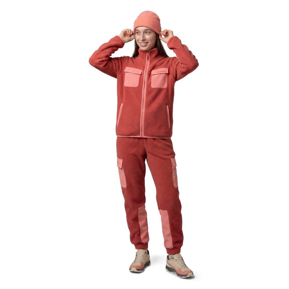 Giacca pile escursionismo donna Carezza-W Brick Rosso 3/7