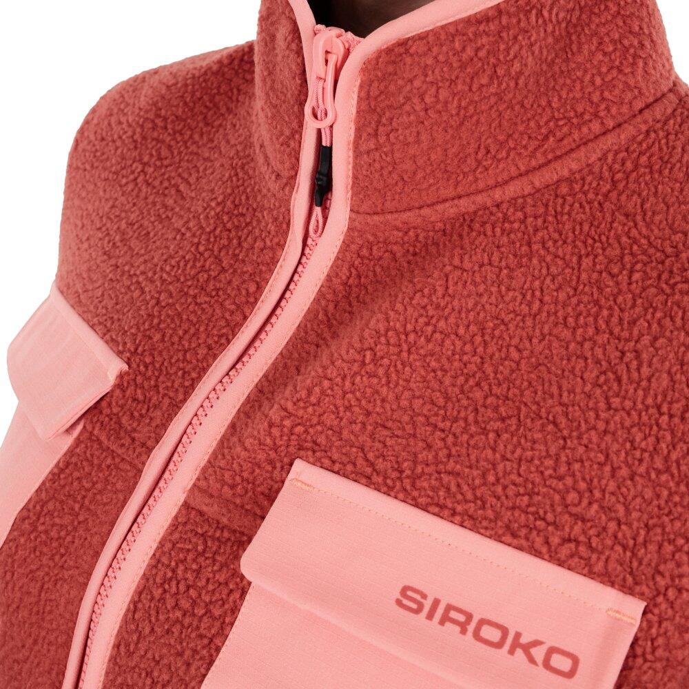 Giacca pile escursionismo donna Carezza-W Brick Rosso 5/7