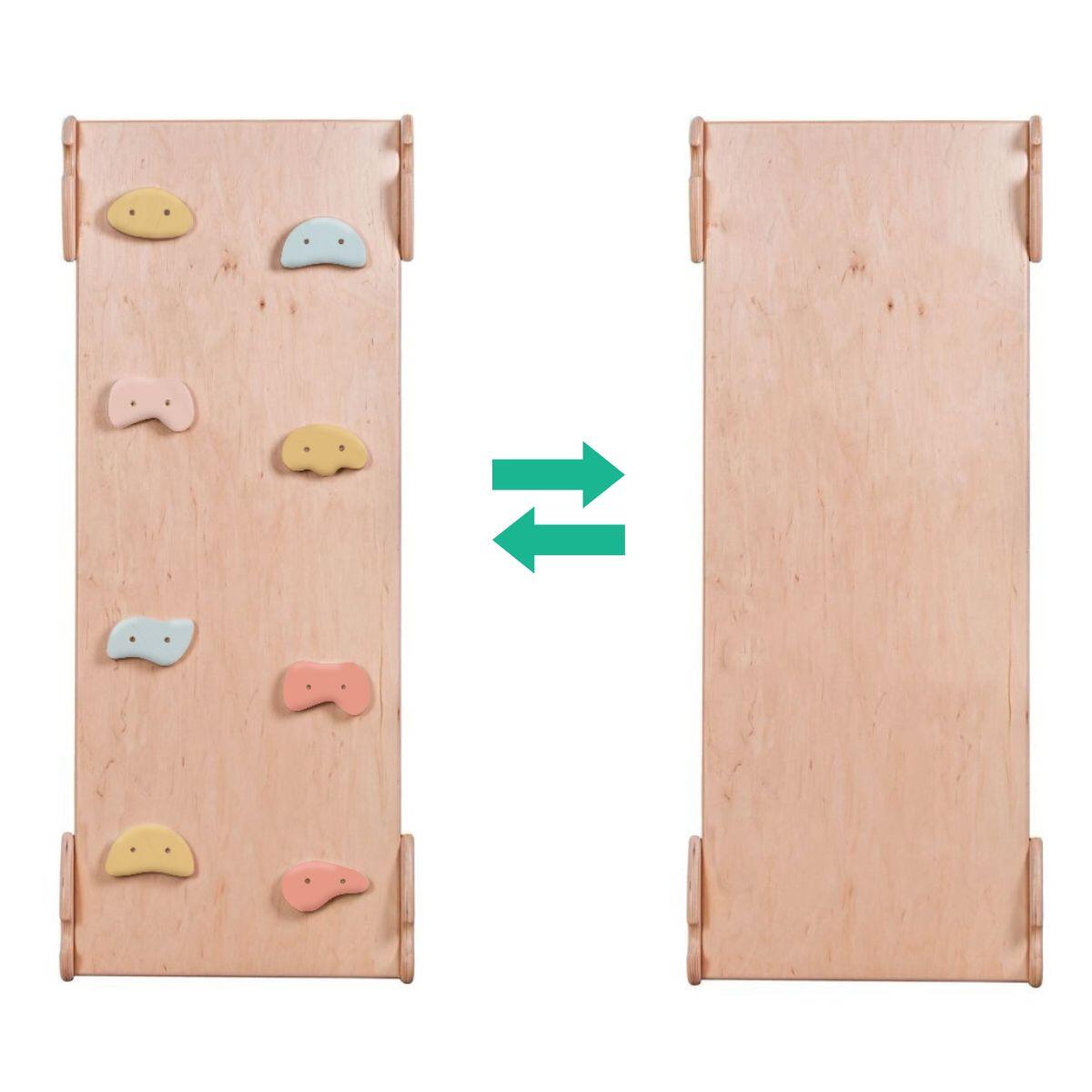 Structure d’escalade Lama – Triangle d’escalade en bois avec toboggan 5/7