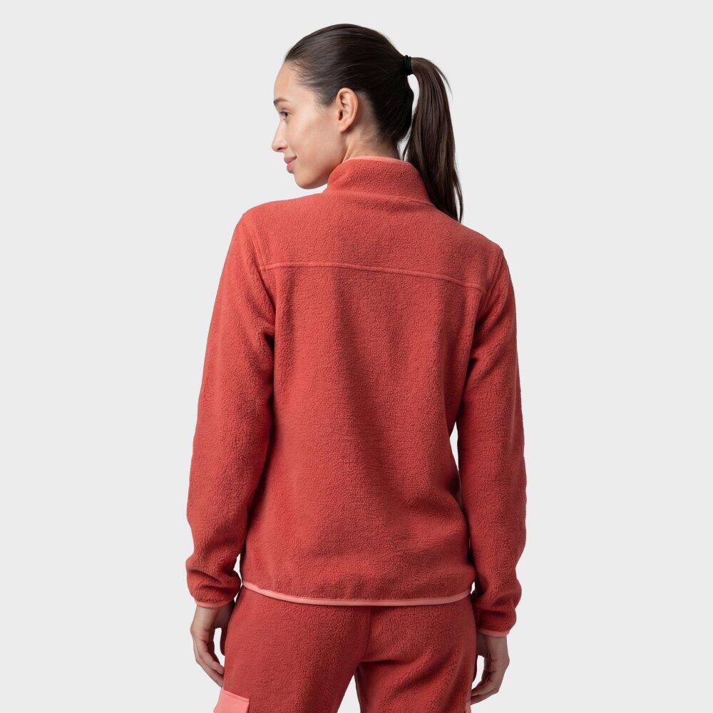 Giacca pile escursionismo donna Carezza-W Brick Rosso 6/7