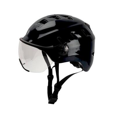 Edge led-fietshelm met vizier white.