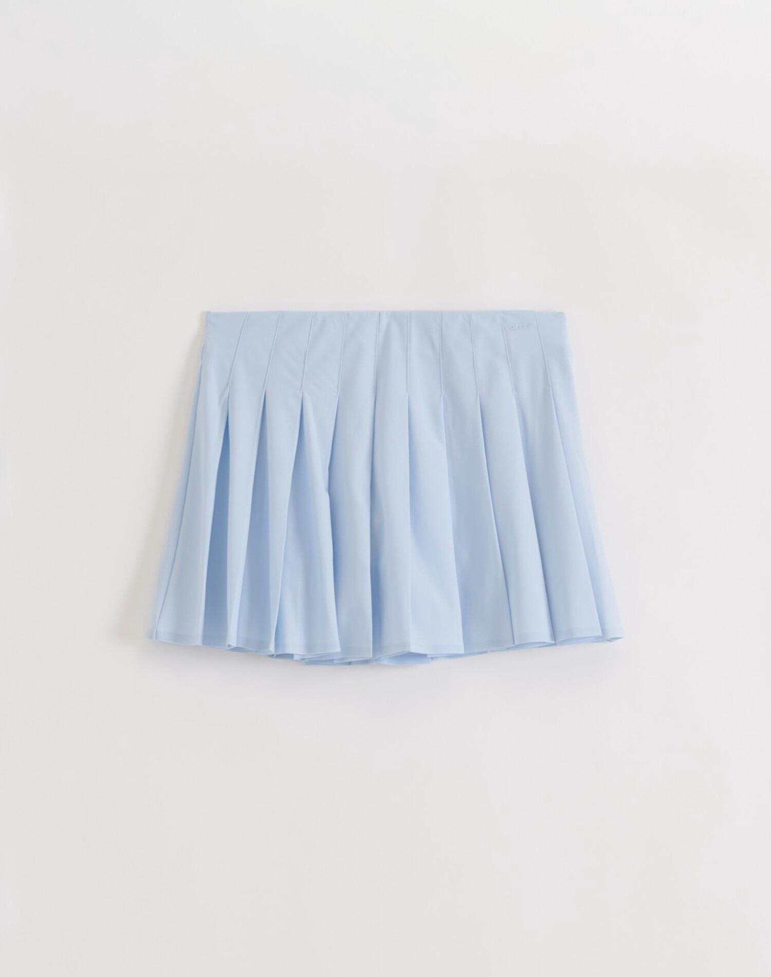 Gonna-Pantaloncini Donna Plissettata Vita Alta Antiumidità Blu 7/7
