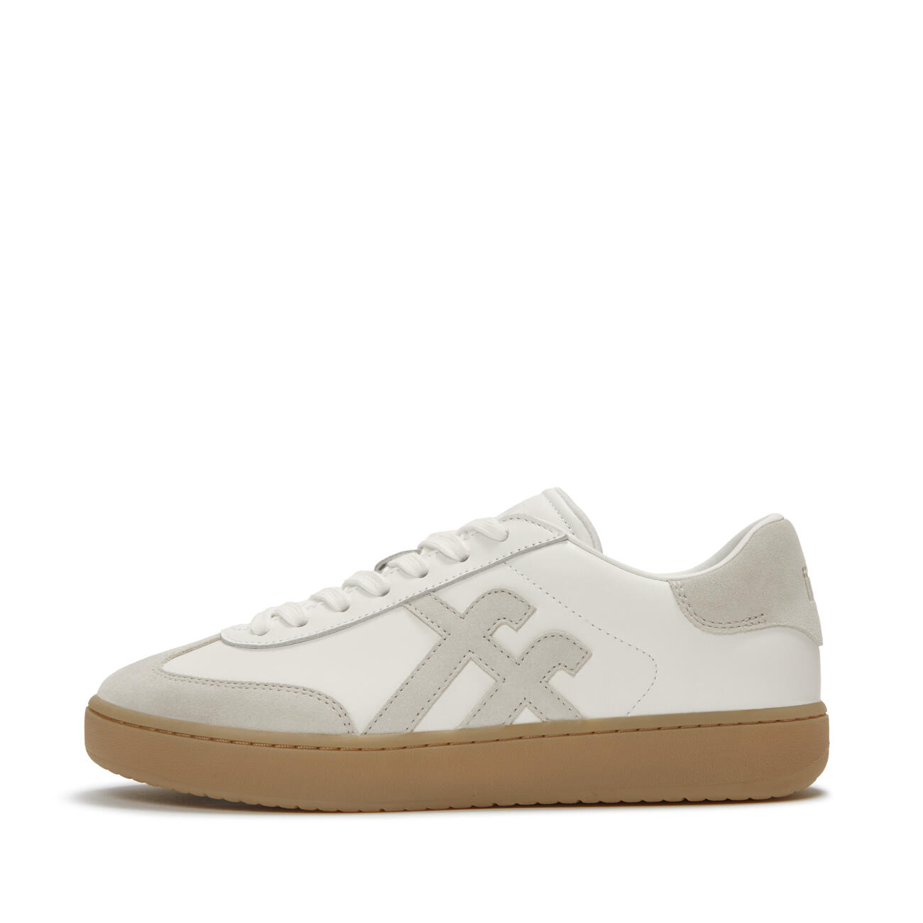 FITFLOP FitFlop The Dash T-Toe Leather/Suede Sneakers  WIT/BEIGE 39 4/7