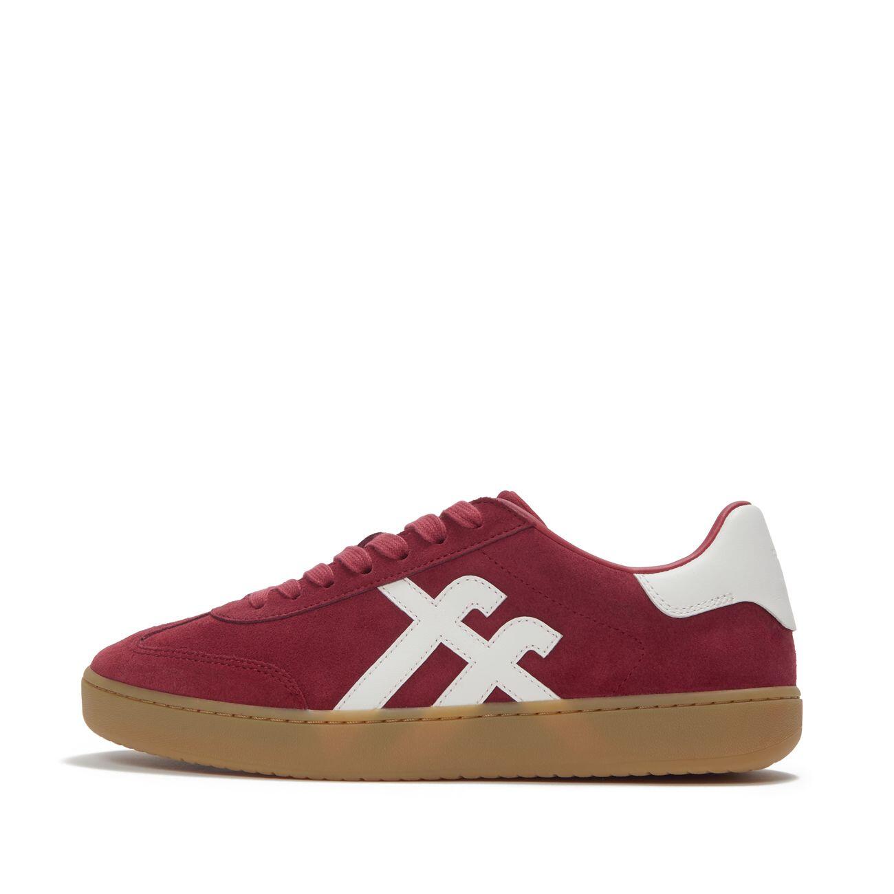 FITFLOP FitFlop The Dash Mens T-Toe Suede Sneakers  BORDEAUX 45 3/7