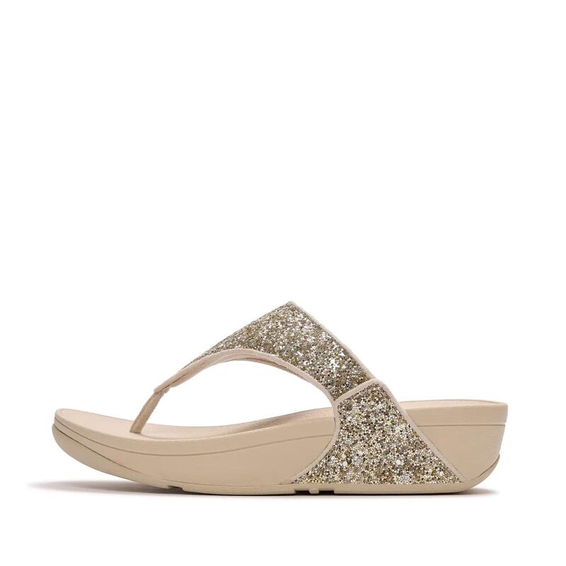FITFLOP FitFlop Lulu Multi-Tonal Glitter Toe-Post Sandals  PLATINO/ZILVER 40