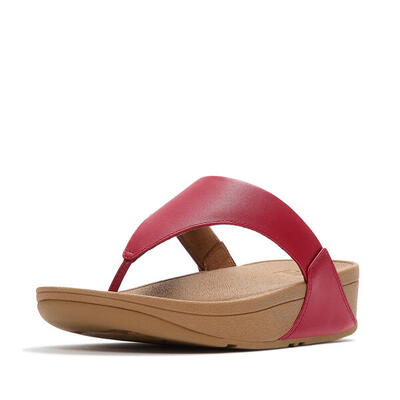 Fitflop lulu lederen teenslipper - microwobbleboard-zool technologie kurkuma 39