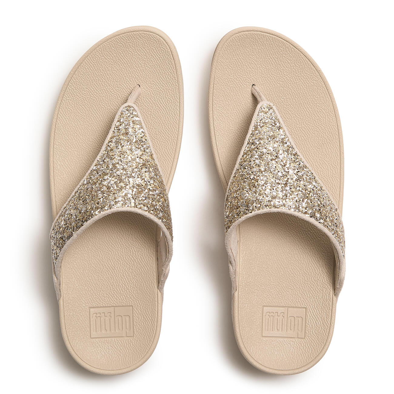 FITFLOP FitFlop Lulu Multi-Tonal Glitter Toe-Post Sandals  PLATINO/ZILVER 41 5/7