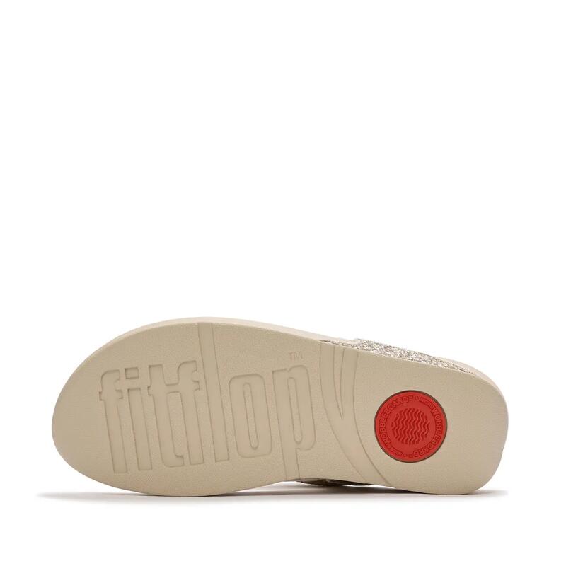 FITFLOP FitFlop Lulu Multi-Tonal Glitter Toe-Post Sandals  PLATINO/ZILVER 40