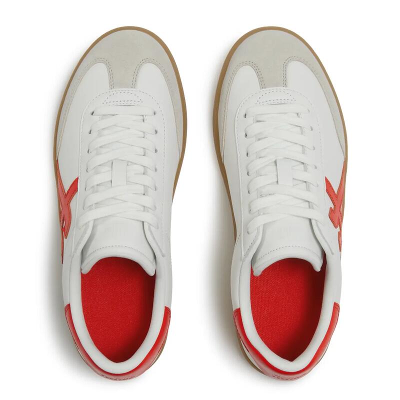 FITFLOP FitFlop The Dash T-Toe Leather Sneakers  WIT/ROOD 42