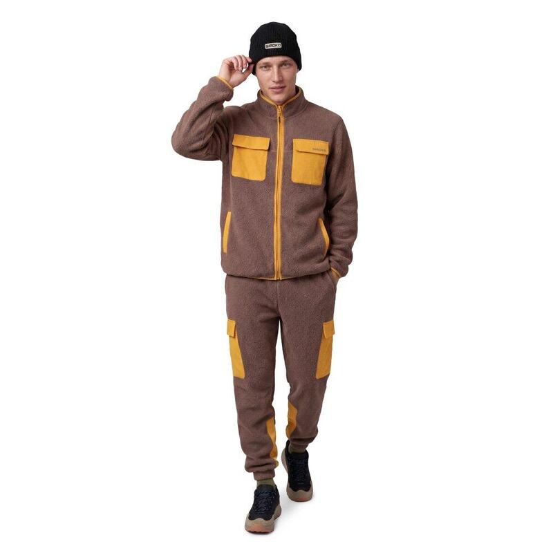 Pantaloni cargo din fleece pentru drumeții, pentru bărbați Arches Brown Maro
