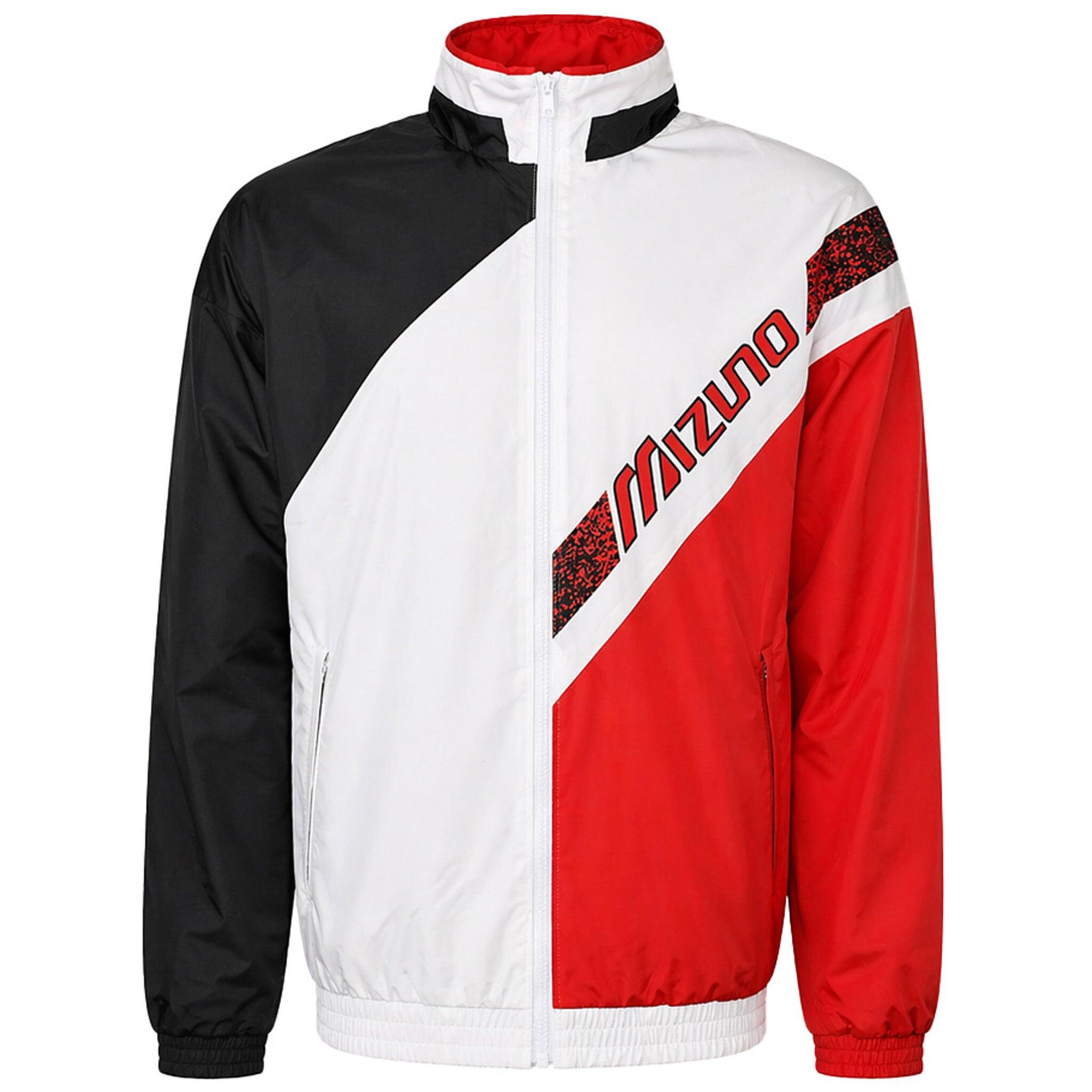 Mizuno Logo Mens White/Red Track Jacket | Decathlon