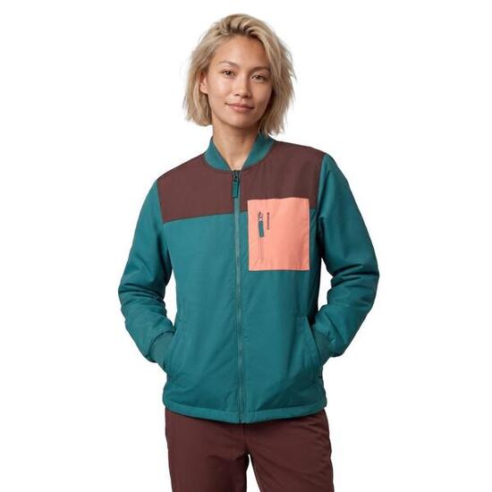 Veste randonnée isolante col bomber homme Femme Sarek-W Blue Bleu