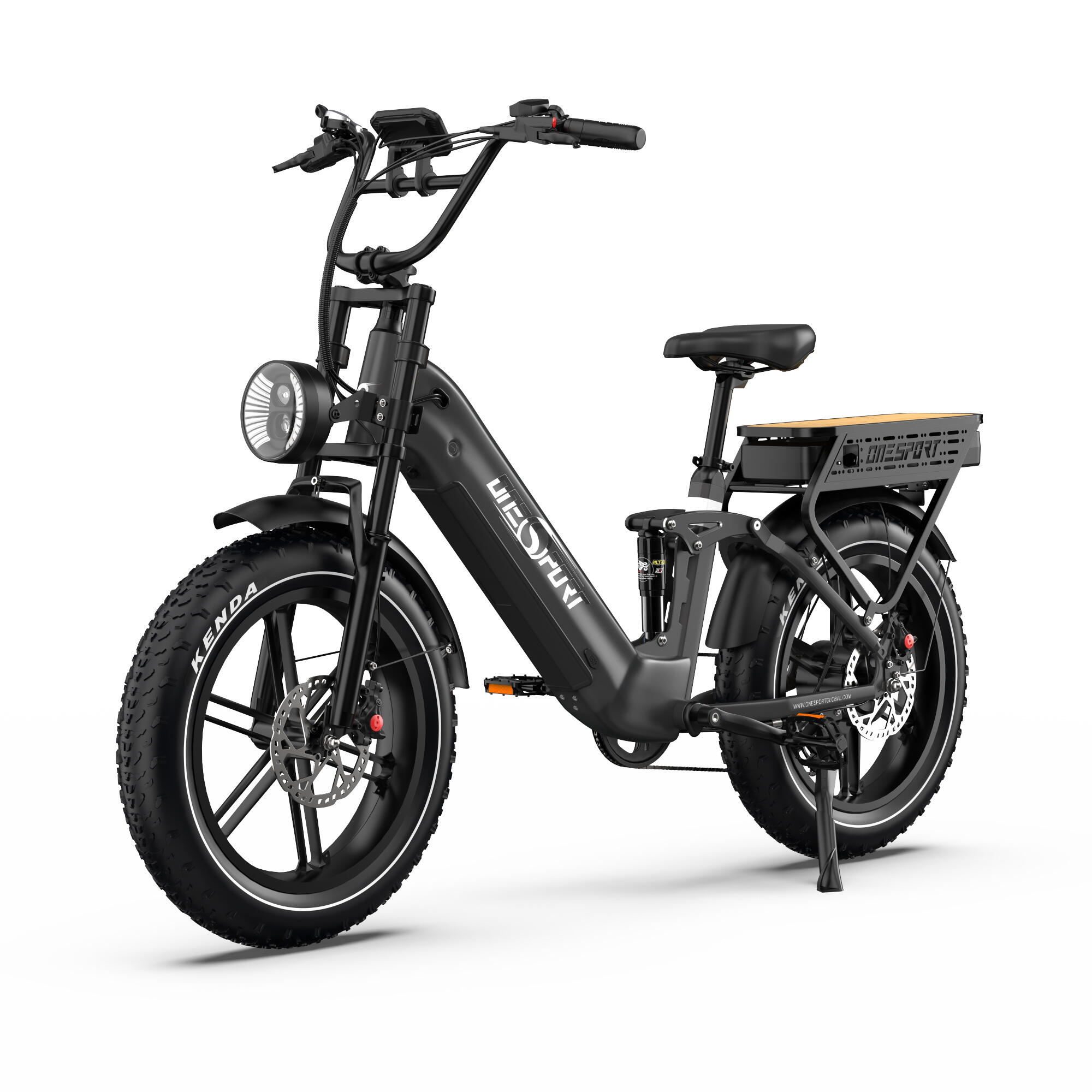 Vélo électrique tout suspendu ONESPORT OT08 PRO 48V 18Ah*2 Double batterie 3/7