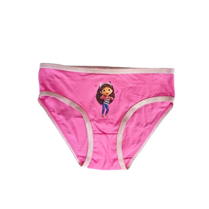 Set 3 perechi chiloți fete, multicolor, 100% bumbac, Happy, Gabby's Dollhouse