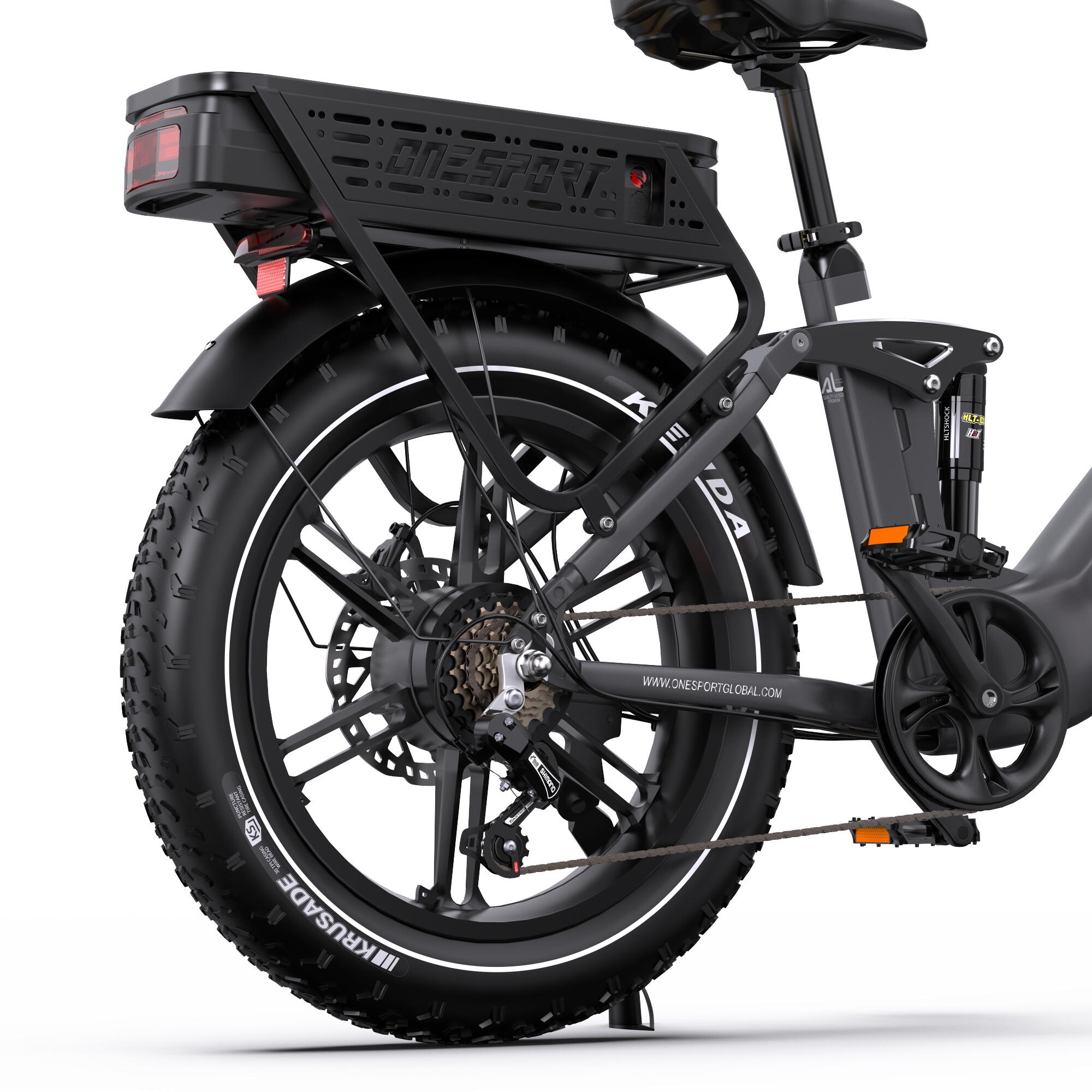 E-Bike entrada baixa OT08pro 20" 1728WH bicicleta elétrica unissex cinza 6/7