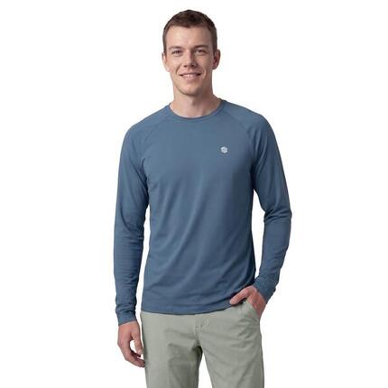T-shirt randonnée manches longues homme Nahuel Blue Bleu