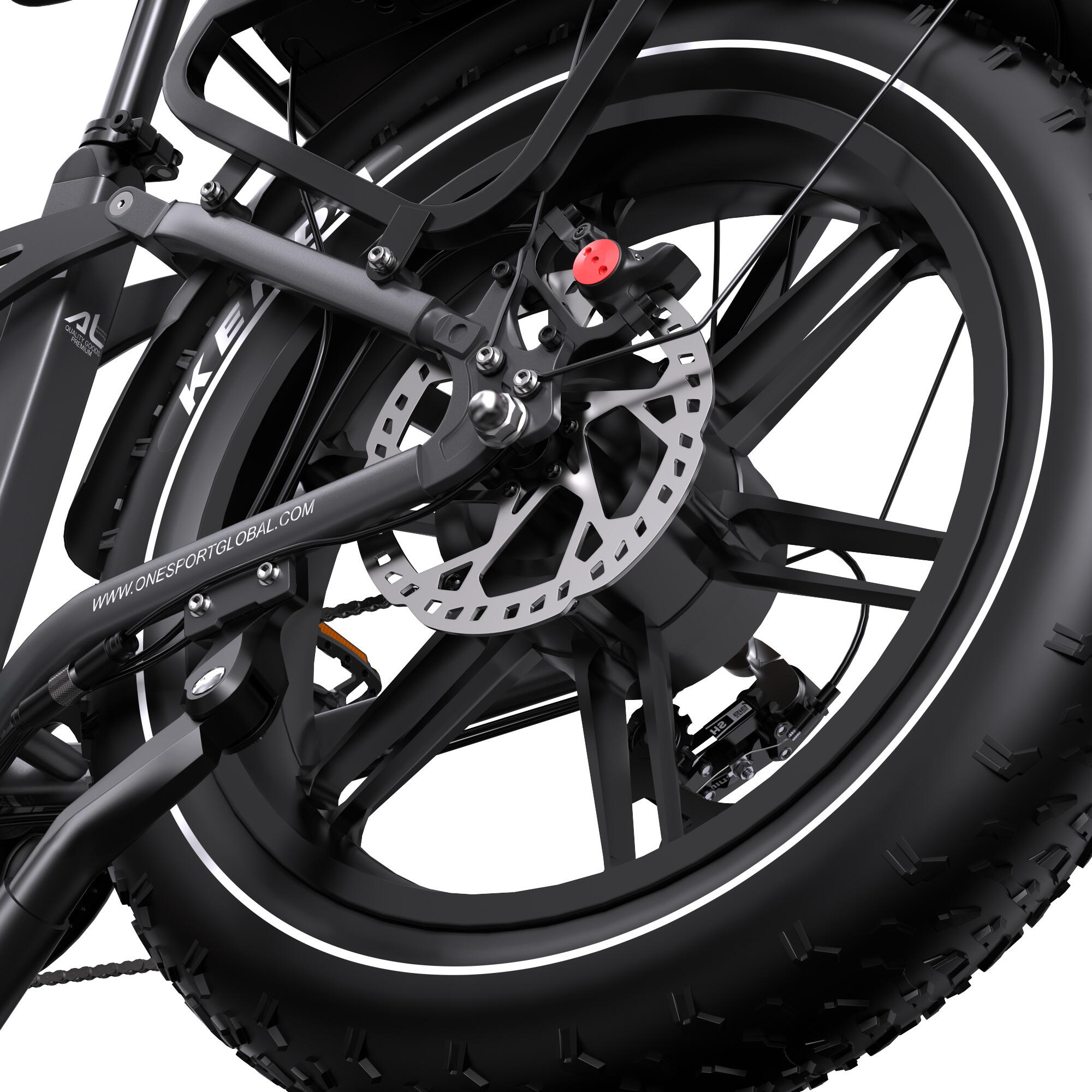 E-Bike entrada baixa OT08pro 20" 1728WH bicicleta elétrica unissex cinza 7/7