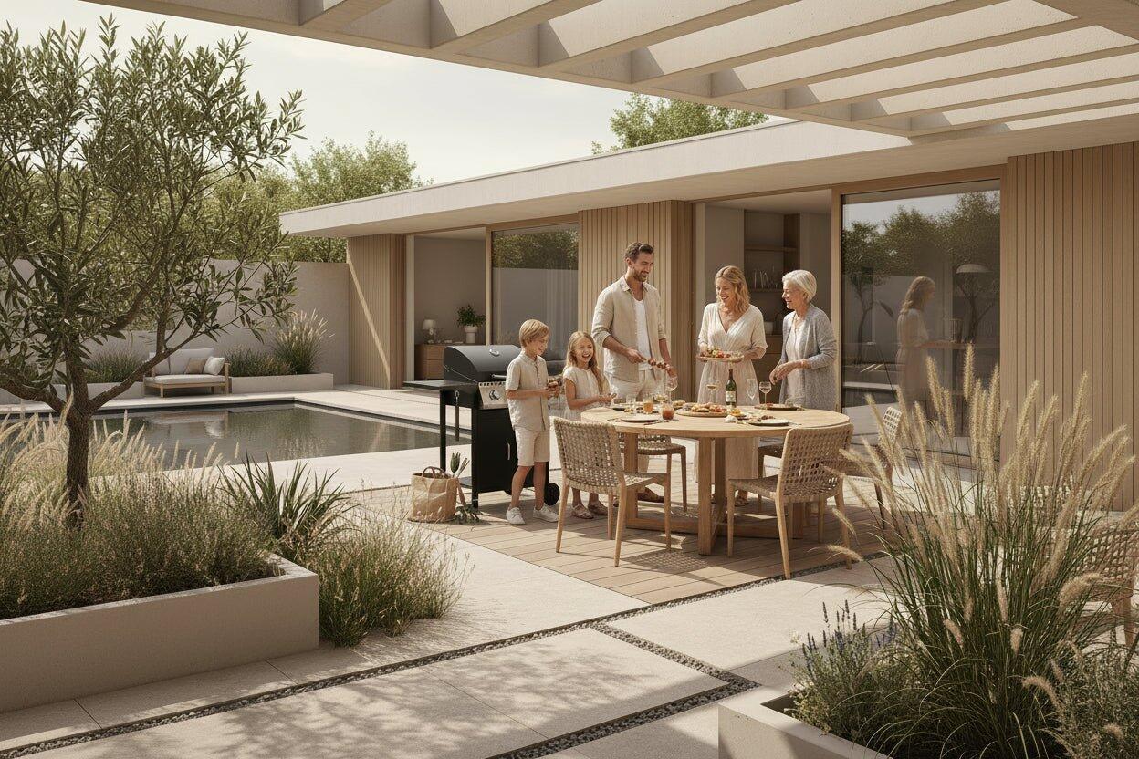 Barbecue à gaz 3 feux pour jardin et terrasse 7/7