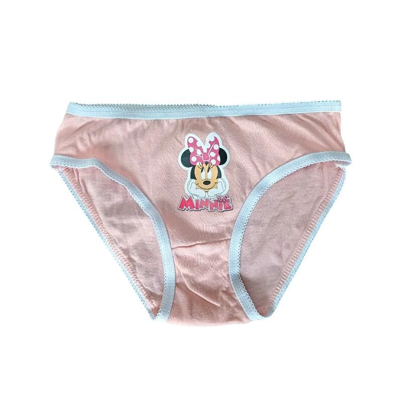 Set 3 perechi chiloți fete, multicolor, 100% bumbac, Happy, Minnie Mouse