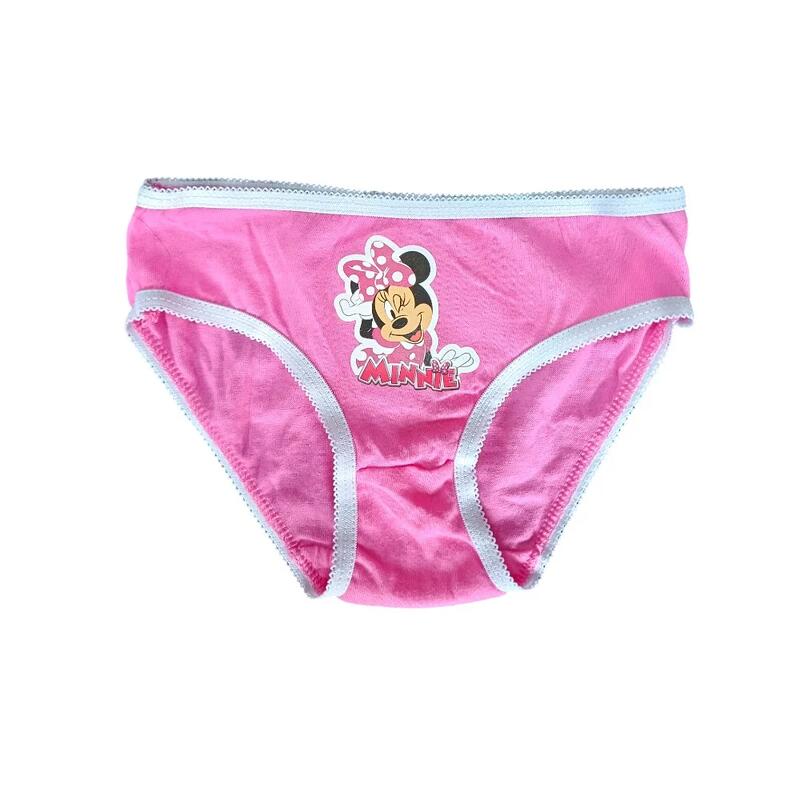 Set 3 perechi chiloți fete, multicolor, 100% bumbac, Happy, Minnie Mouse