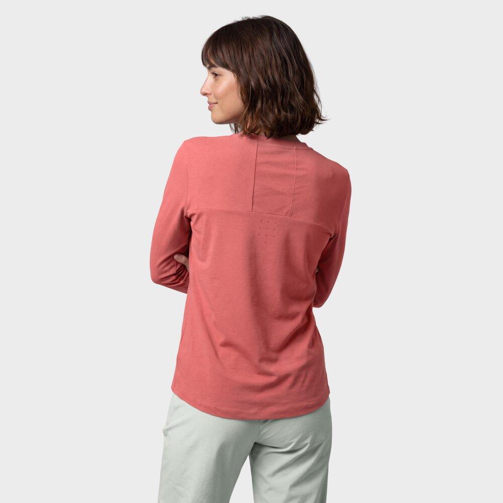 Camiseta manga larga montaña mujer Nahuel-W Brick Rojo 6/7
