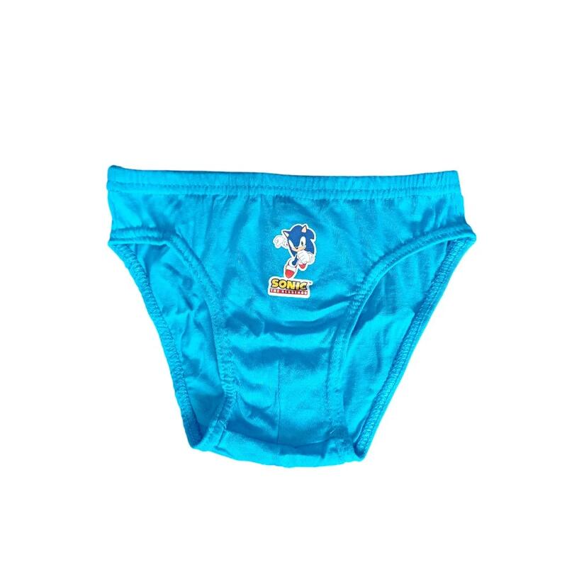 Set 3 perechi chiloți băieți, multicolor, 100% bumbac, Happy, Sonic