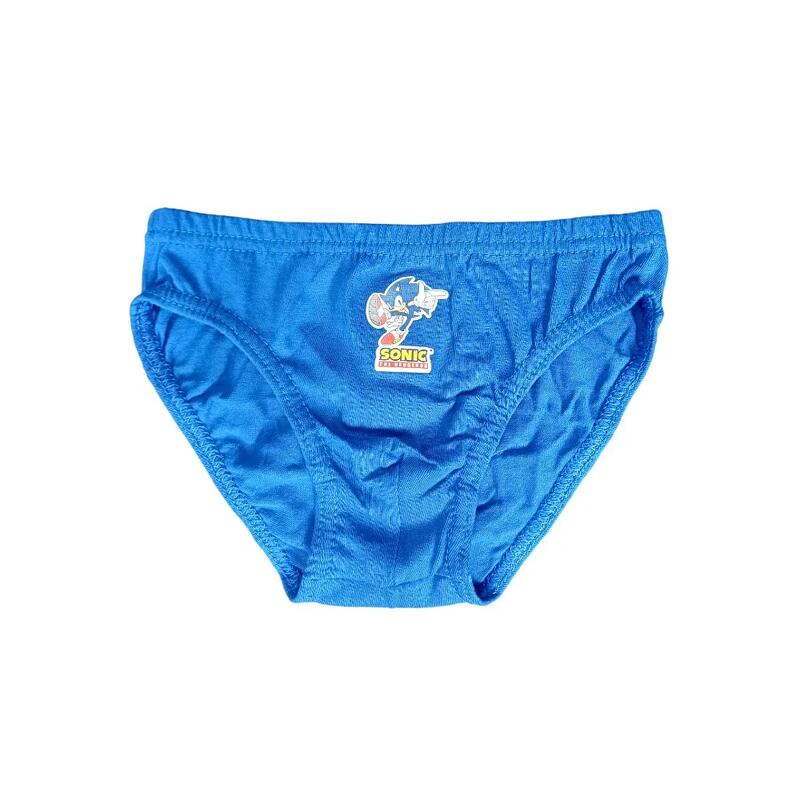 Set 3 perechi chiloți băieți, multicolor, 100% bumbac, Happy, Sonic