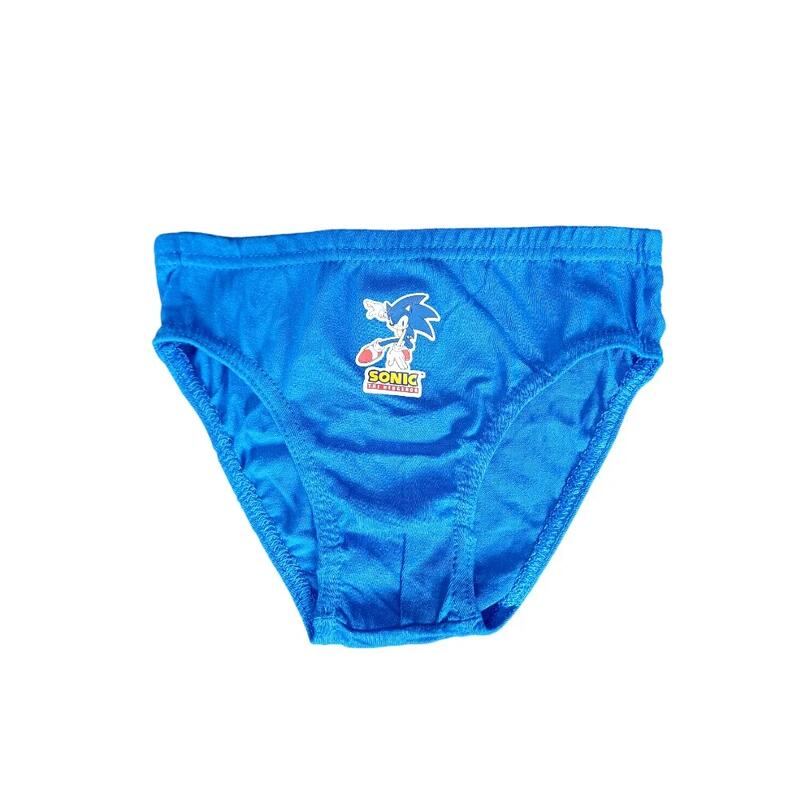 Set 3 perechi chiloți băieți, multicolor, 100% bumbac, Happy, Sonic