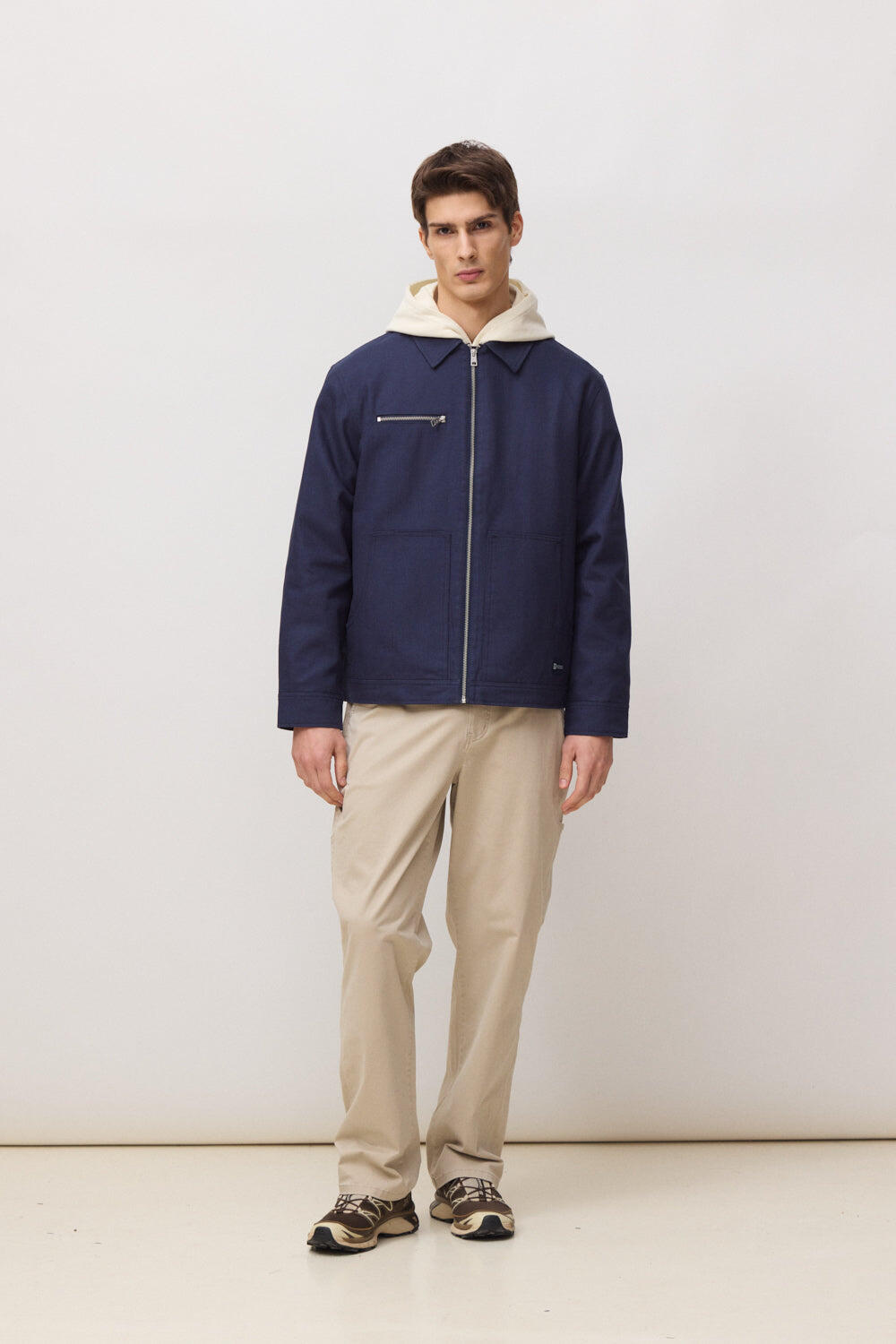 Chaqueta Hayden Azul Marino de 100% Algodón 3/4